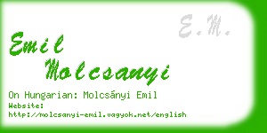 emil molcsanyi business card
